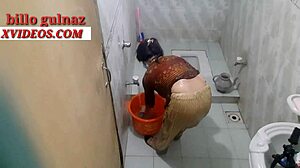 Pakistani, Bathroom, Bath, Riding, Young, Homemade, Indian