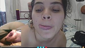 Latina teen gets horny on webcam and shows off her body